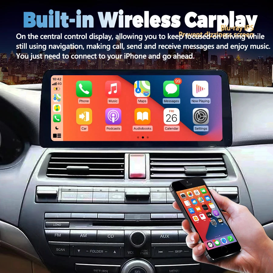 12.3 Inch Android 14 Screen For Honda Accord 7 2003 - 2008 GPS Navig Car Radio Multimedia  | AUTOKITSHOP
