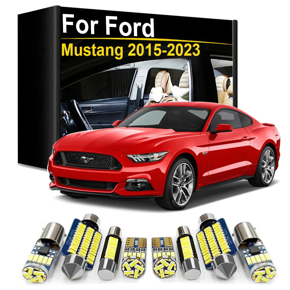 10-Piece LED Interior Light Kit for Ford Mustang - Canbus Error-Free Bulbs | AUTOKITSHOP
