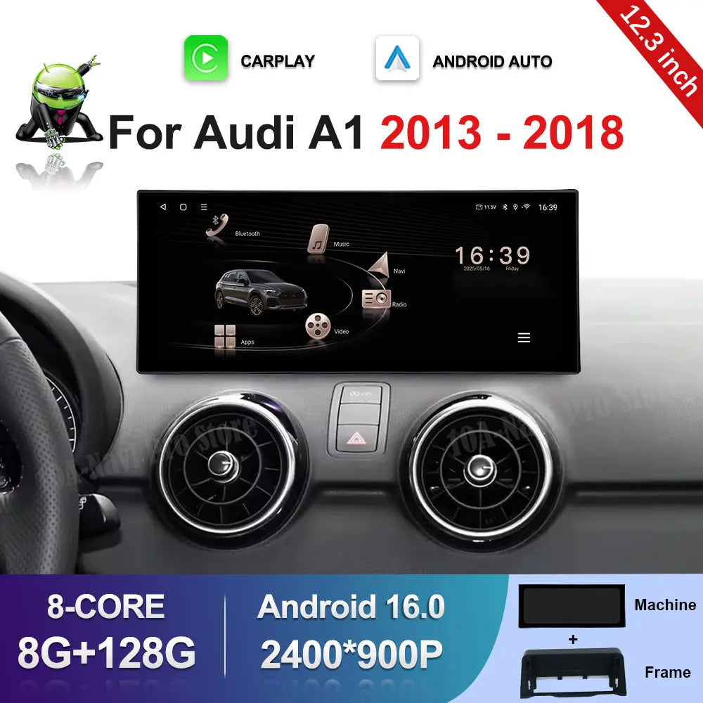 Car Video Multimedia Player Stereo for Audi A1 2013 - 2018 Android 16 Wireless Carplay WiF