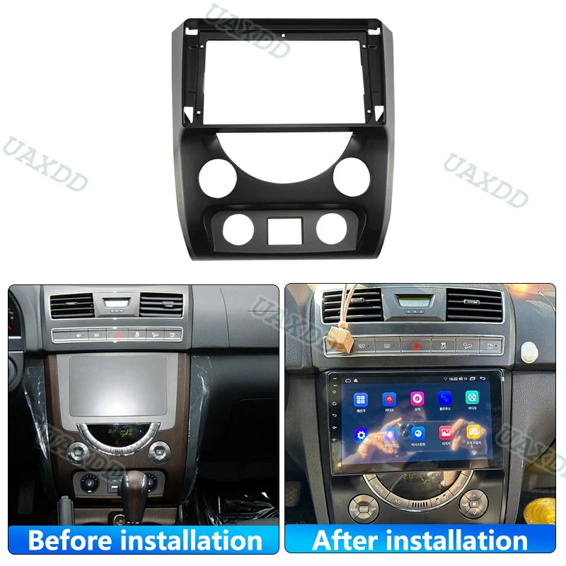 9 INCH Radio Fascia Frame Fit for SSANG YONG Rexton W Y250 2014-2016 Car Audio Android Rep