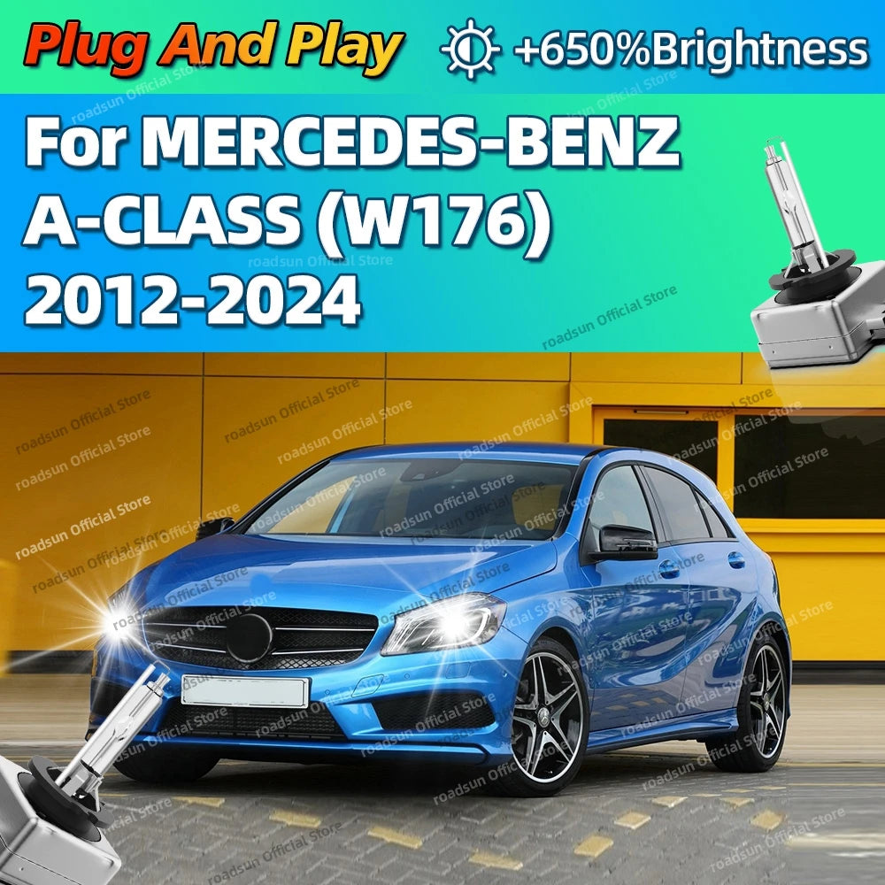Xenon 35W 6000K White Car HID Headlight Replace Light Bulbs For MERCEDES-BENZ A-CLASS W176