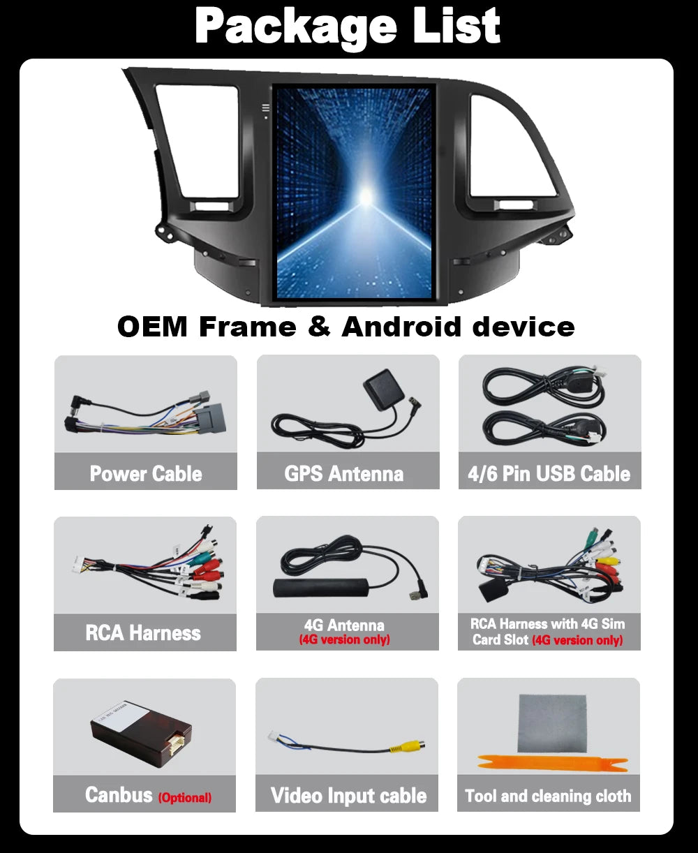 Car Radio 9.7 inch Android 14 For Hyundai Elantra 2016 - 2018 Multimedia Video Player Navi