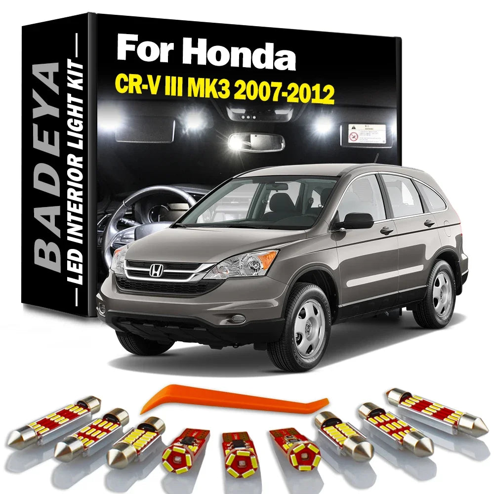12-Piece LED Interior Light Kit for Honda CRV CR-V III MK3 - Canbus Error-Free Bulbs | AUTOKITSHOP