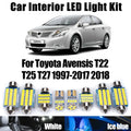 LED Interior Light Kit for Toyota Avensis T22 T25 T27 1997-2016 - Canbus Dome Map Door Trunk Bulbs | AUTOKITSHOP