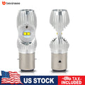 BEVINSEE H4 BA20D LED Motorcycle Headlight Bulbs Hi/Lo Beam P15D-25-1 H6M LED Bulbs for Mo