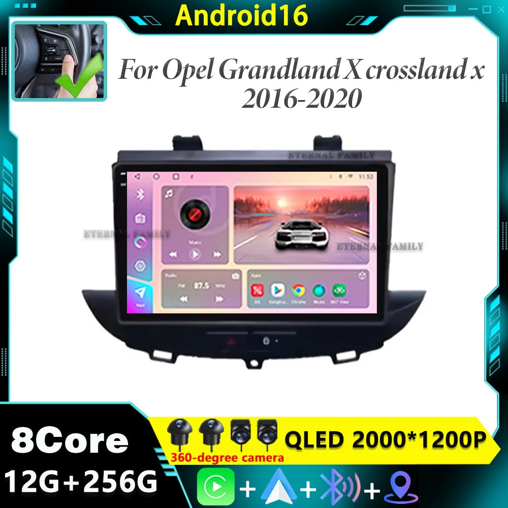 Car Radio Android 16 For Opel Grandland X crossland x 2016 - 2020 GPS Multimedia Auto Navi