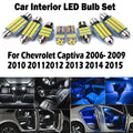 9-Piece LED Interior Light Kit for Chevrolet Chevy Captiva 2006-2012 - Canbus Dome Map Door Trunk Bulbs | AUTOKITSHOP
