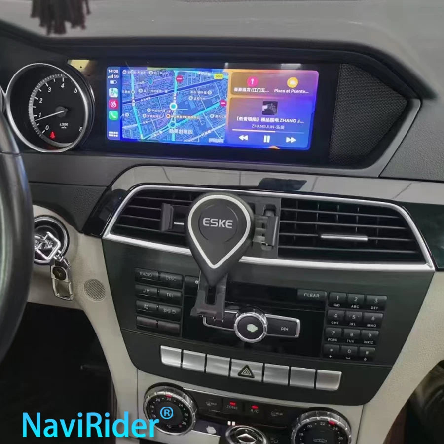 8.8imch Qualcomm Screen CarPlay For Mercedes Benz C-Class W204 NTG 4.5 Android 13 Multimed