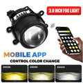 Universal Lens Bluetooth APP Control Color 3000K 4300K 6000K HID LED Projector Lens High+L