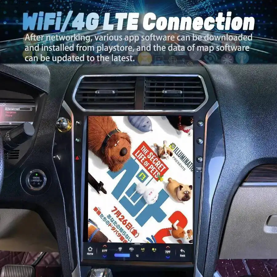 13.8inch Android14 Car Radio For Ford Explorer 2011-2019 Navigation 4G Auto CarPlay Video  | AUTOKITSHOP
