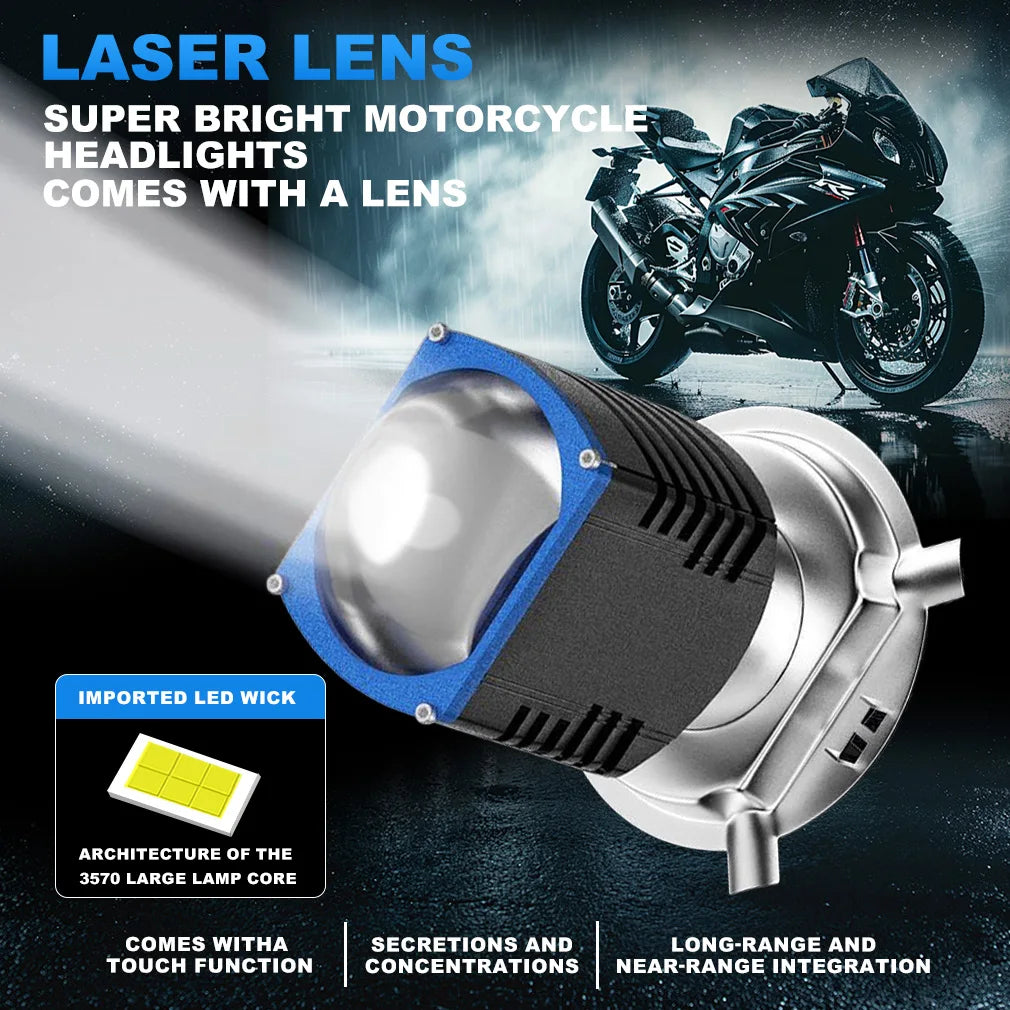 H4 BA20D LED Moto Headlight Bulb 20W 2600LM 3570 CSP H4 Led Lens Projector Headlights Moto