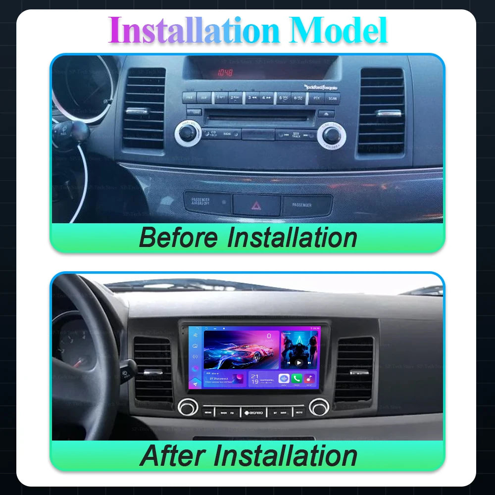Car Android 16 Autoradio For Mitsubishi Lancer Ex 2010-2017 Carplay Navi Gps Stereo 2din H | AUTOKITSHOP