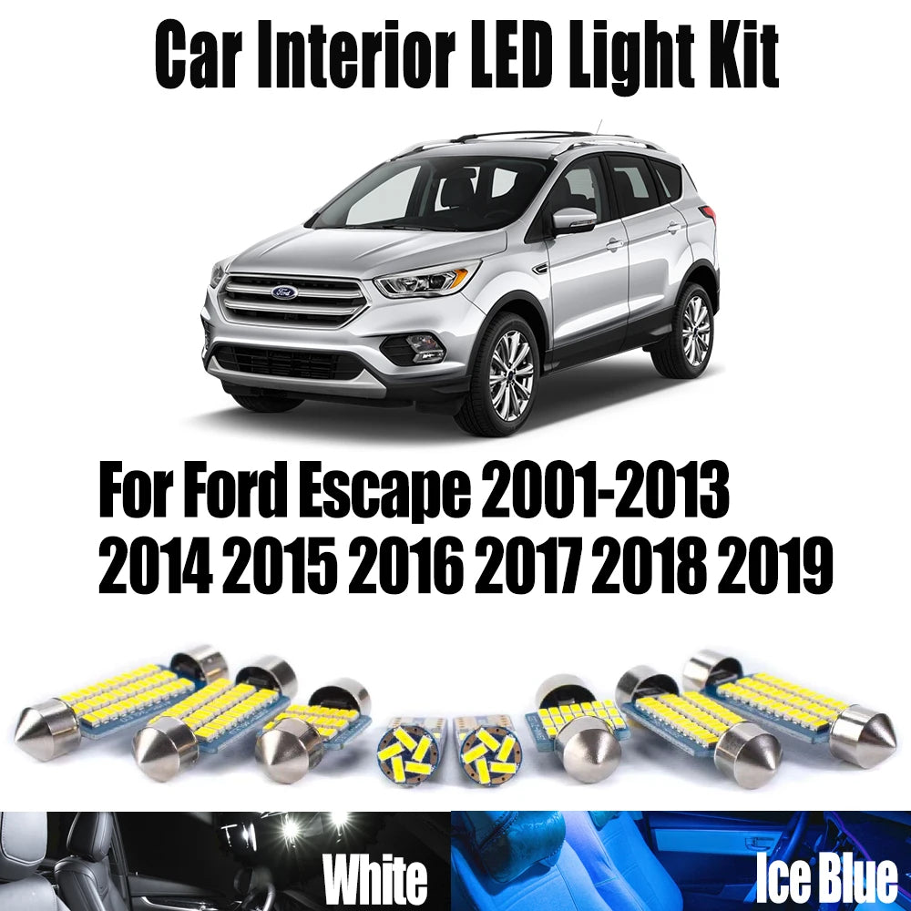 LED Interior Light Kit for Ford Escape 2001-2012 - Canbus Dome Map Door Trunk Bulbs | AUTOKITSHOP
