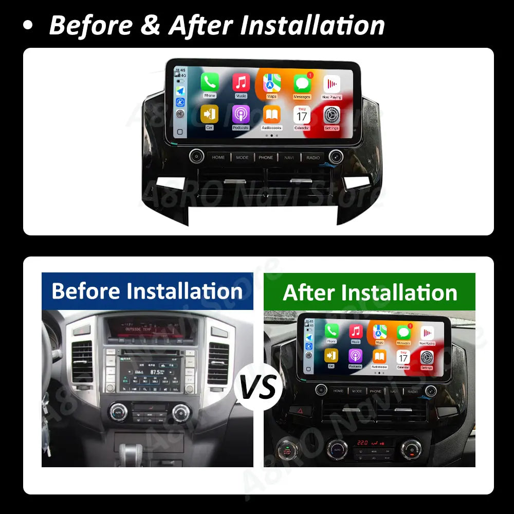 Smart System GPS Navigation for Mitsubishi Pajero V97 2012 2013 2014 2015 2016 Carplay And | AUTOKITSHOP