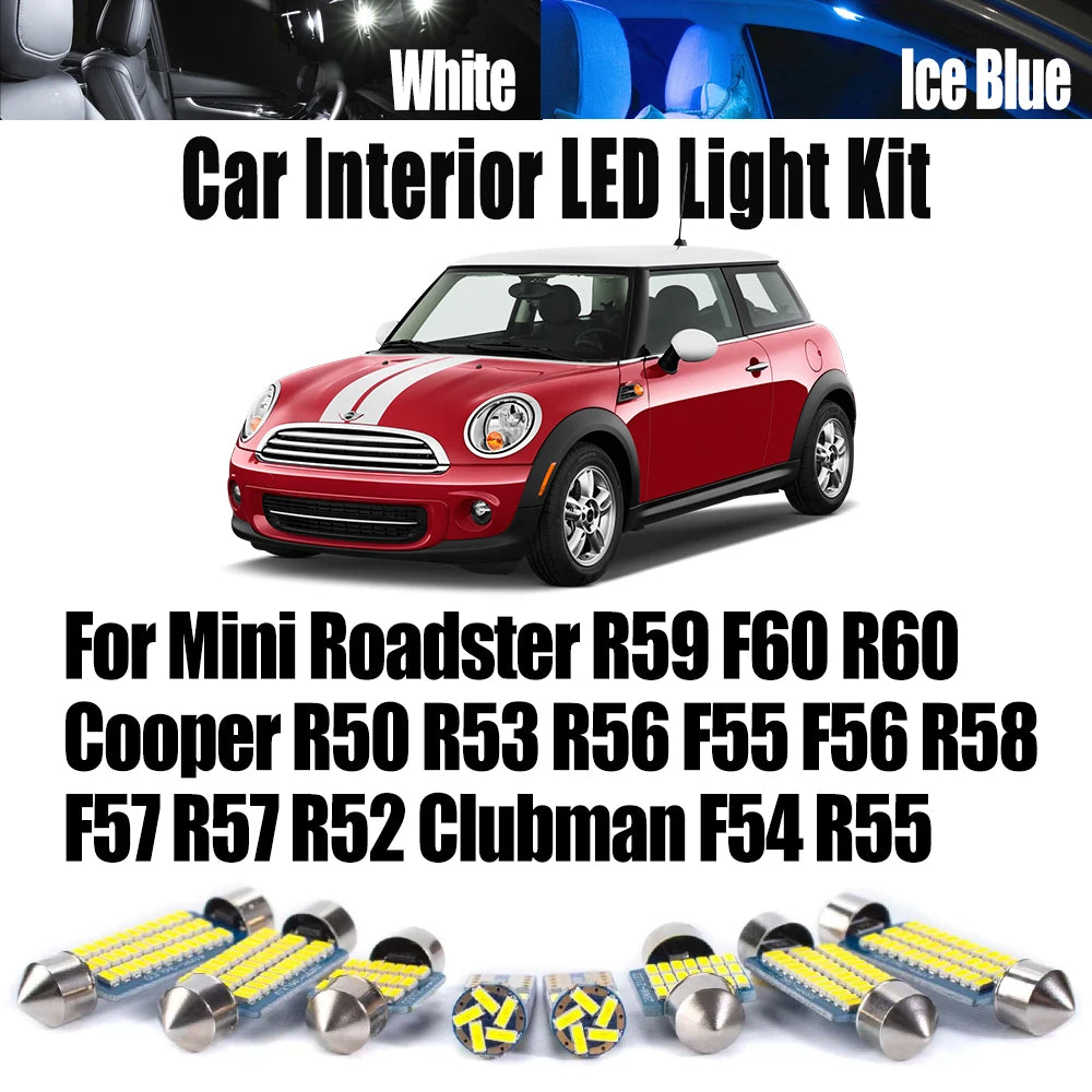 LED Interior Light Kit for Mini Roadster R59 F60 R60 Cooper R50 R53 R56 F55 F56 R58 F57 R57 R52 Clubman F54 R55 - Can...