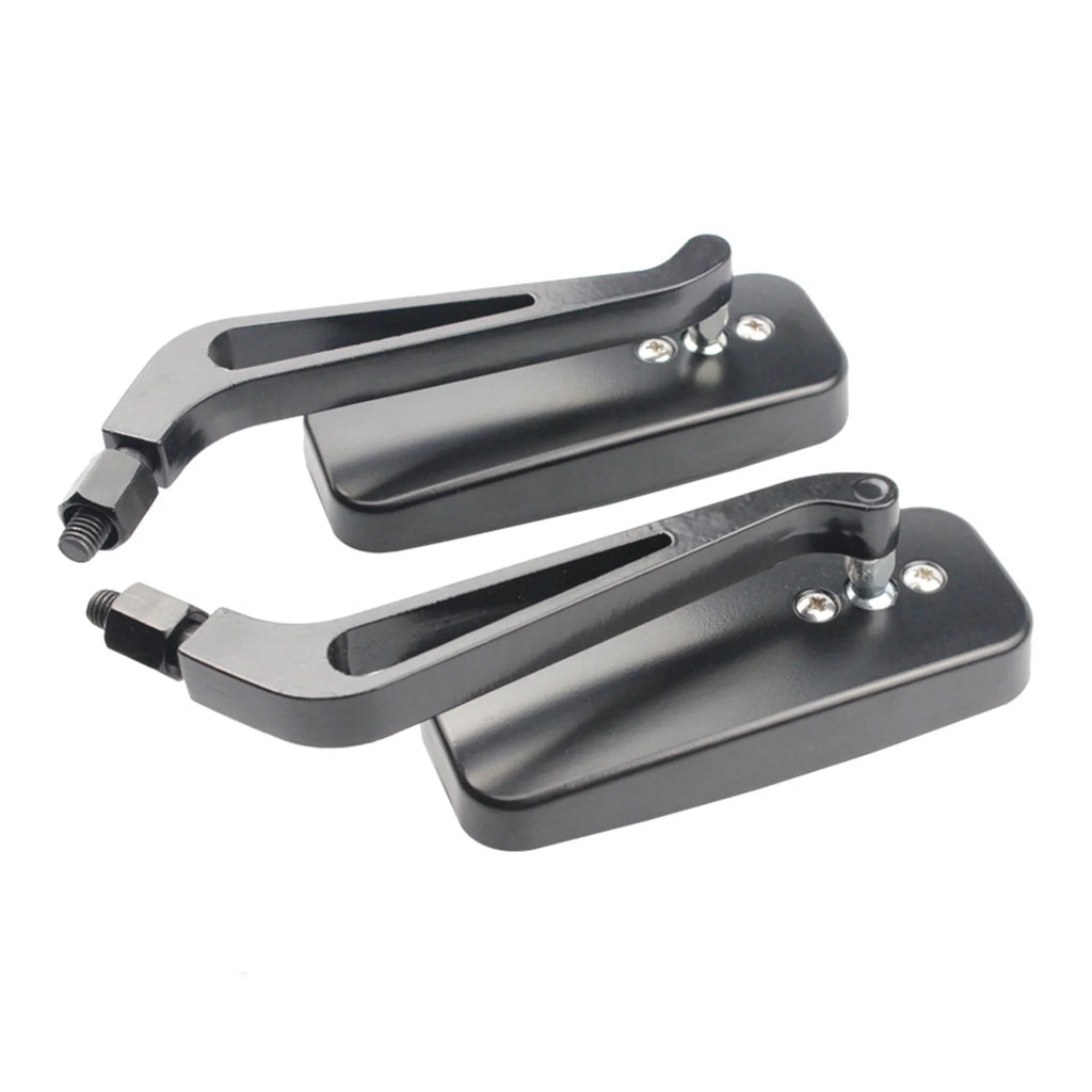 Motorcycle Rearview Mirror Rectangular Aluminum Alloy Universal Handlebar Mirror for Motorbike R - Automotive LED Light