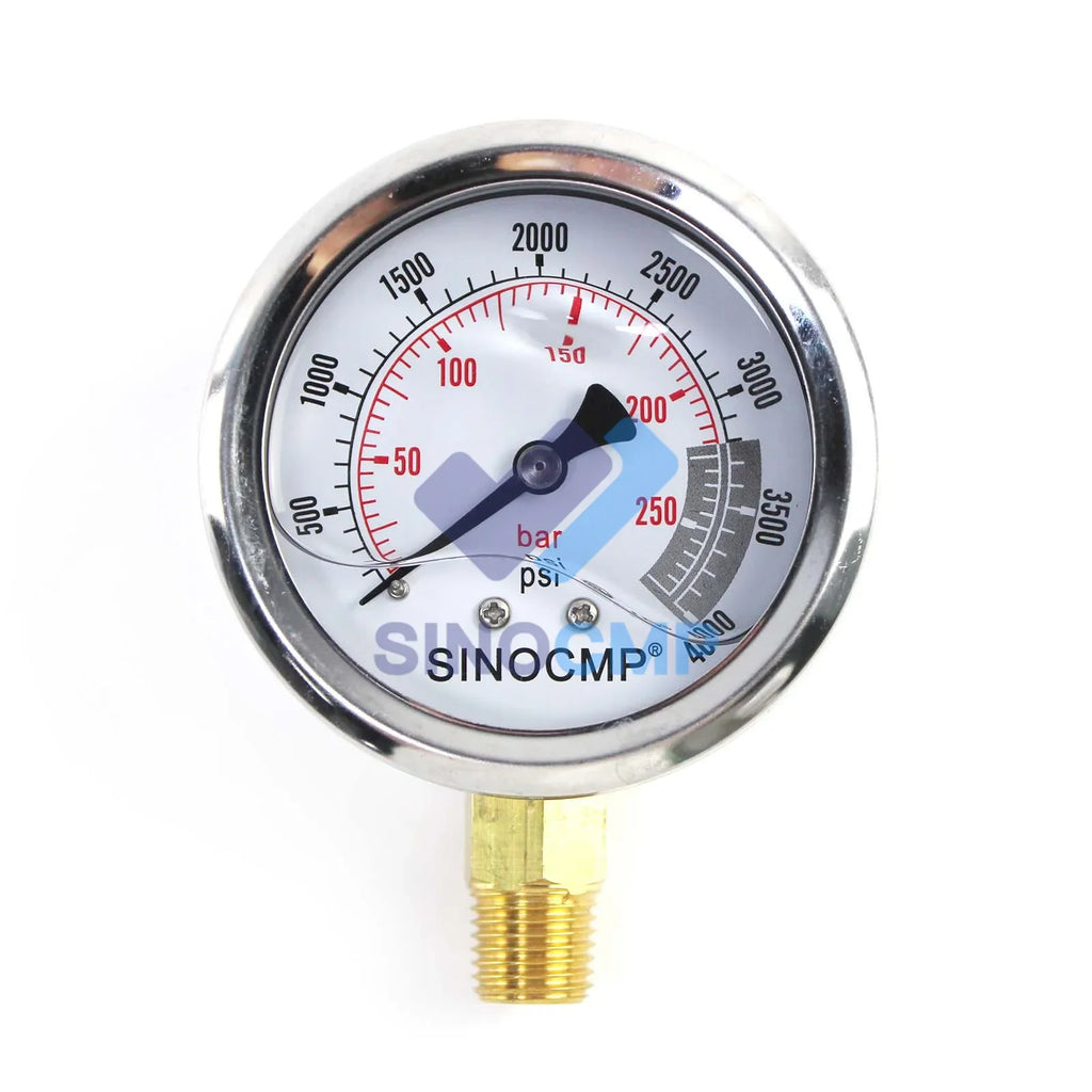 Hydraulic Gauge 25mpa/0-250bar/0-4000psi For Pump Compressor Hydraulic Presses Machinery