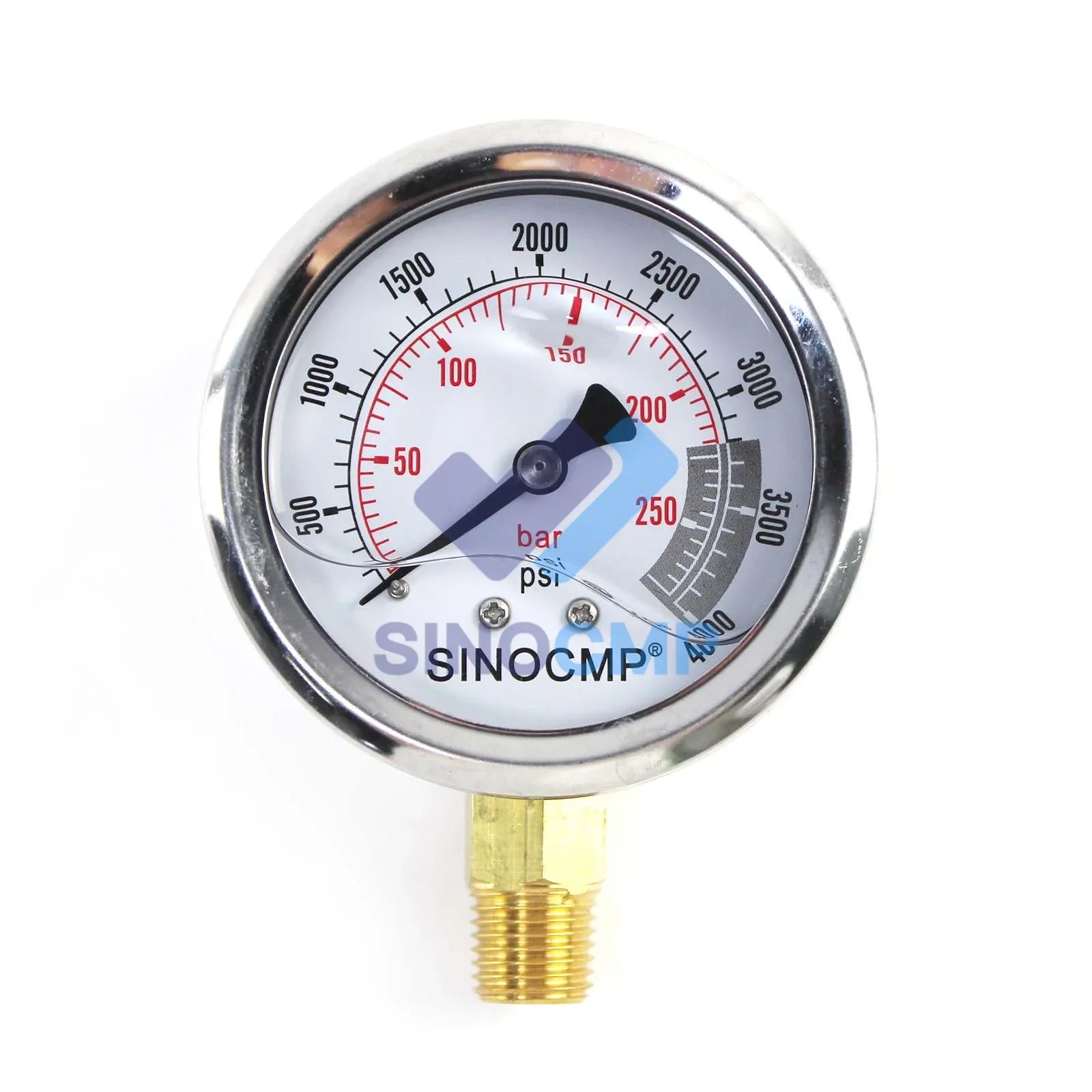 Hydraulic Gauge 25mpa/0-250bar/0-4000psi For Pump Compressor Hydraulic Presses Machinery