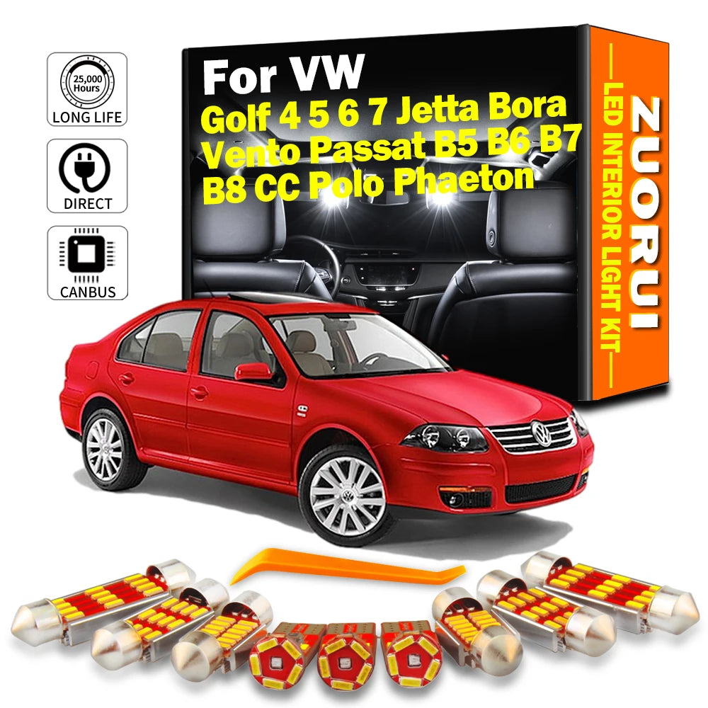 LED Interior Light Kit for Volkswagen VW Golf 4 5 6 7 Jetta Bora Vento Passat B5 B6 B7 B8 CC Polo Phaeton Car Bulb LE...
