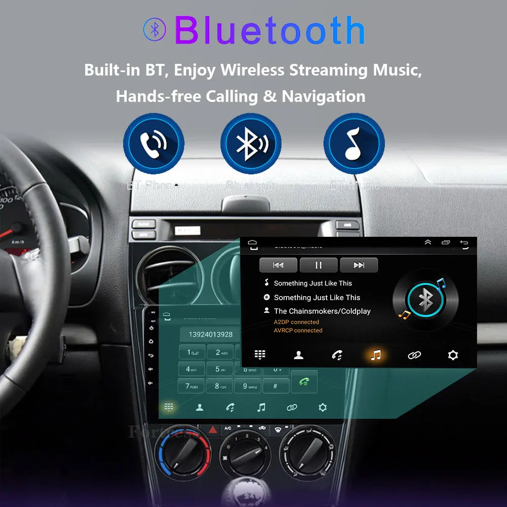 9" android 16 For Mazda 6 2002 2003 2004 2005 2006 2007 2008 Multimedia Car DVD Player Nav