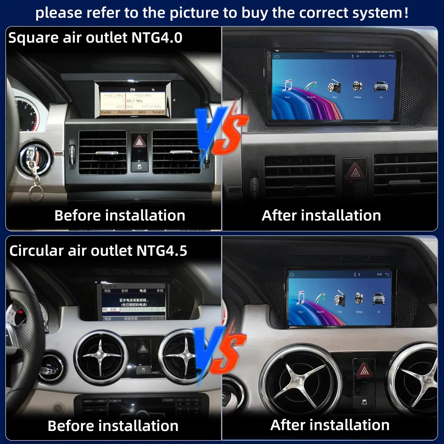 LED Interior Light Kit for Mercedes X204 NTG4 - Canbus Error-Free Interior Bulbs