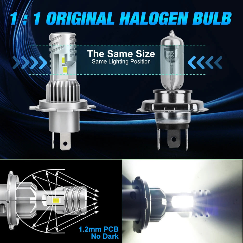 S&D H4 LED Headlight 150W 30000LM Car LED Light Canbus Bulbs 30 CSP High Low Auto Lamps fo