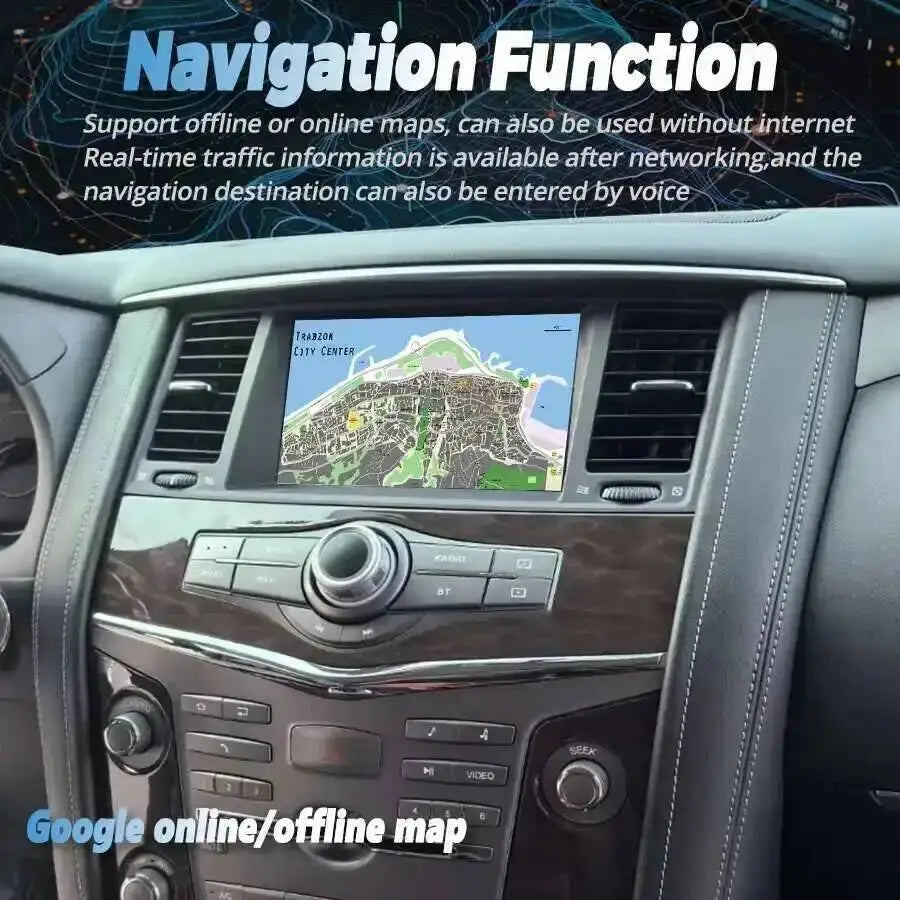 Screen 4G Stereo DSP GPS Android 15 For Infiniti Qx80 Qx56 For Nissan Patrol Y62 2010-2020