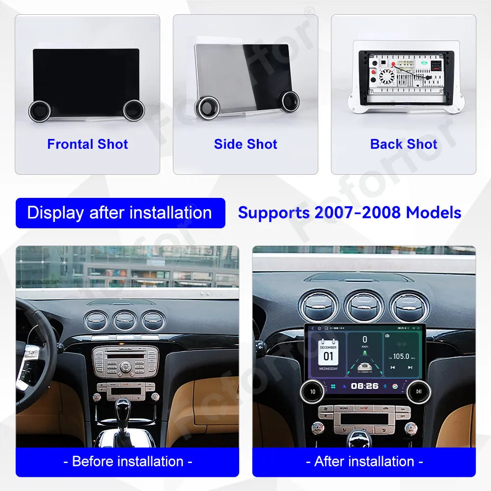 Premium Large HD Touch Screen Android 15 Car Stereo 11.5 Inch Wireless CarPlay GPS Navigat