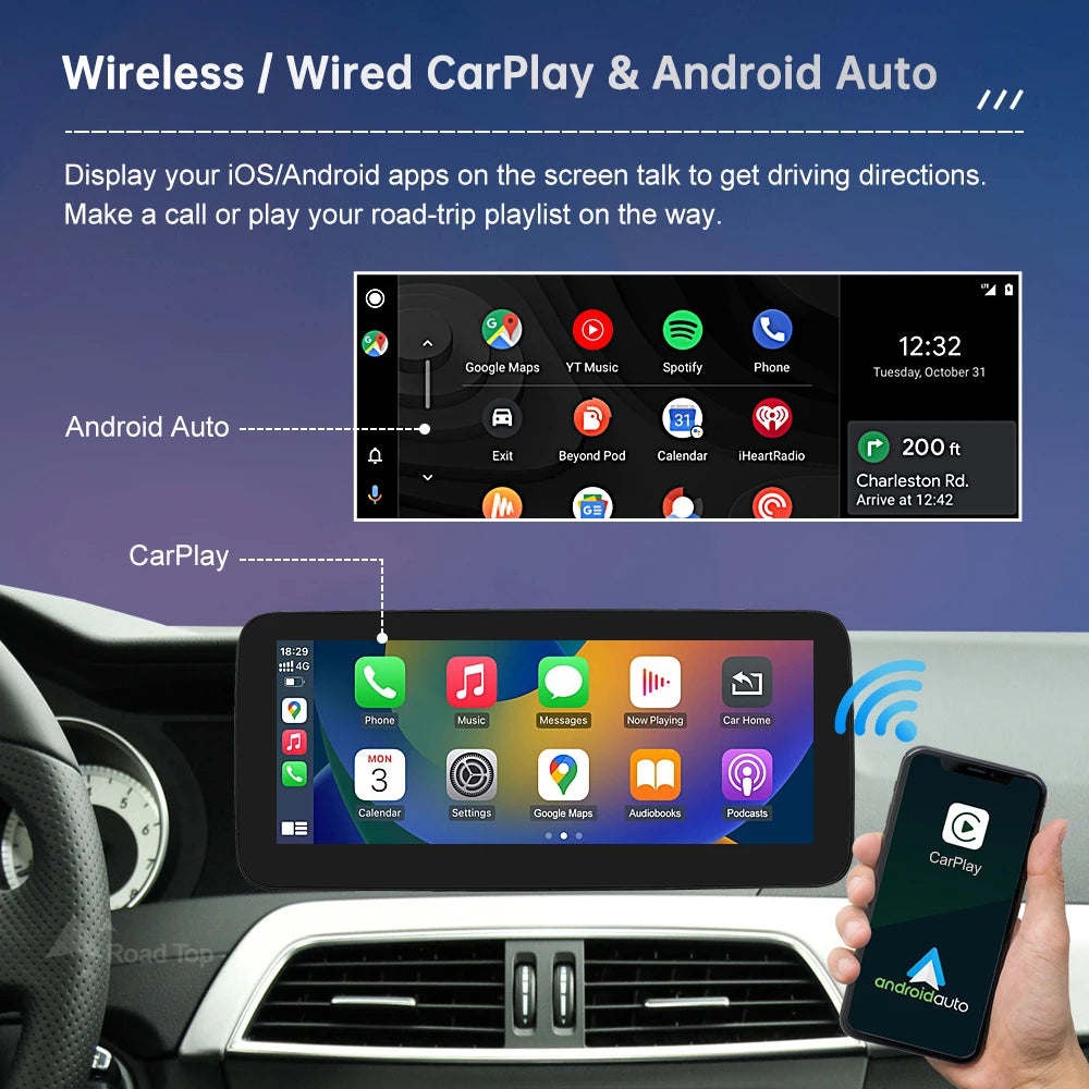 Linux Touch Screen for Mercedes Benz C Class W204 S204 2011-2012 Multimedia Wireless Carpl