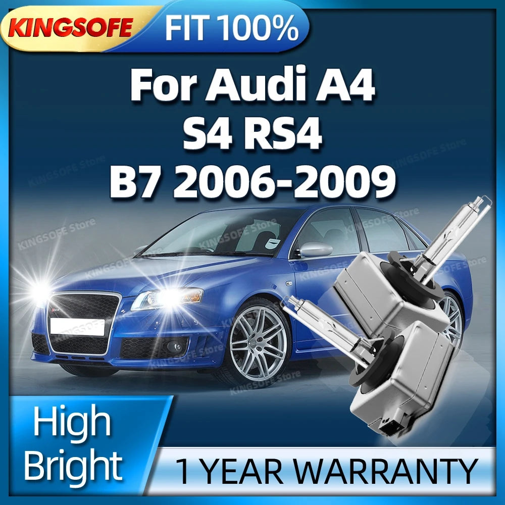 High Bright D1S 6000K White HID Xenon Headlight Bulb For Audi A4 S4 RS4 B7 2006 2007 2008