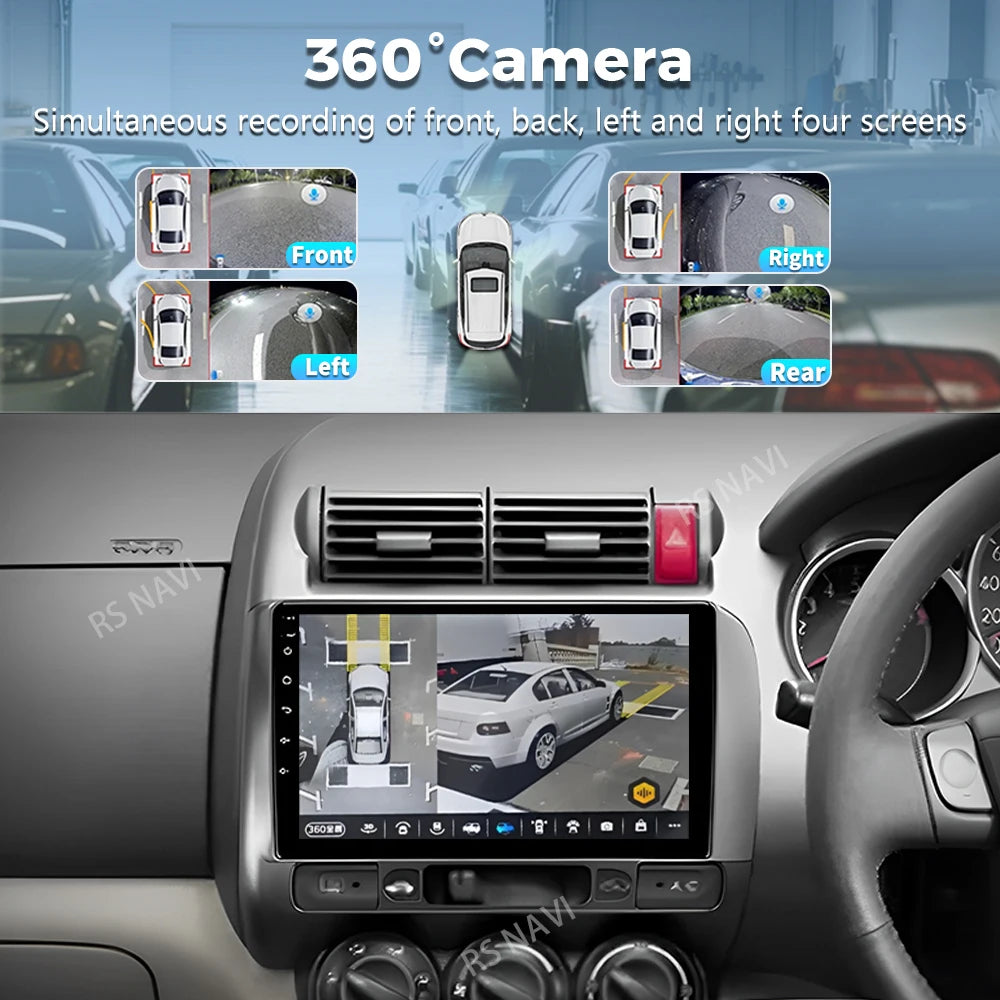 Android 16 For Honda Jazz 1 GD 2001 - 2008 Fit 2001-2009 2K QLED Stereo Car Radio Multimed
