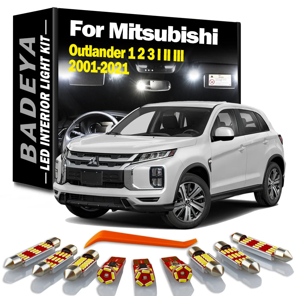 LED Interior Light Kit for Mitsubishi 2001-2016 - Canbus Error-Free Interior Bulbs