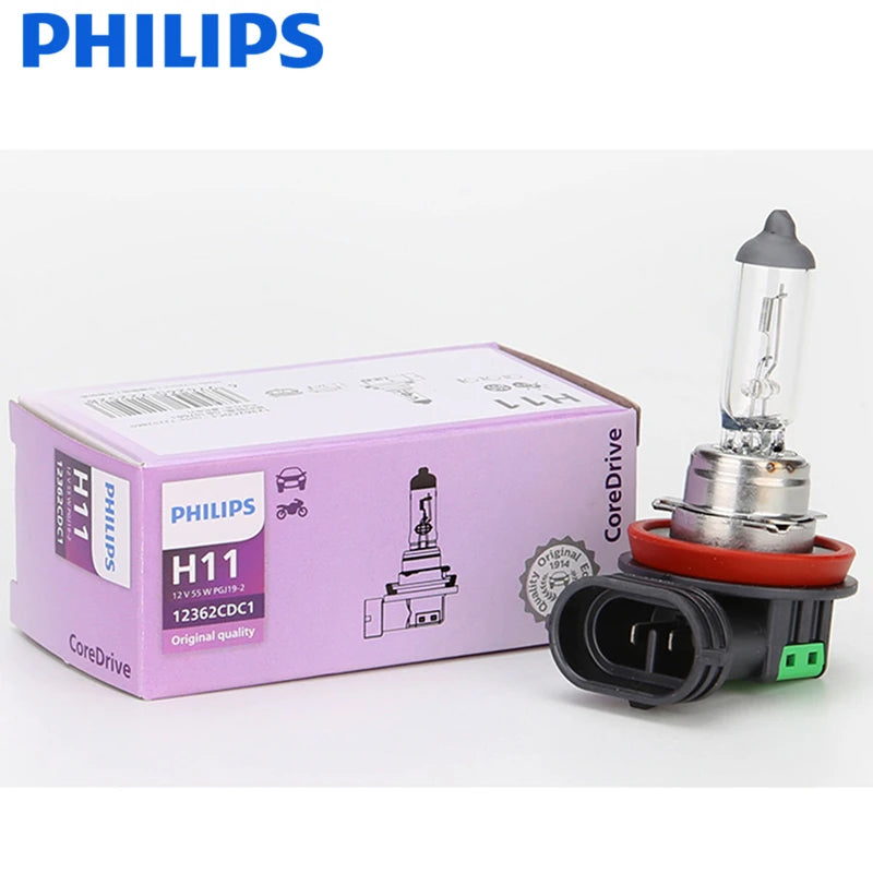 Philips Vision H11 12V 55W PGJ19-2 Standard Car Headlight Halogen Auto Lamp Original High