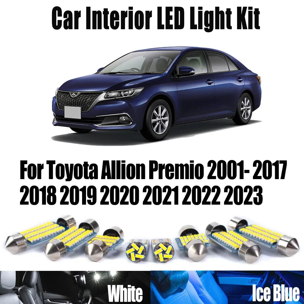 LED Interior Light Kit for Toyota Allion Premio 2001- 2020 - Canbus Dome Map Door Trunk Bulbs | AUTOKITSHOP