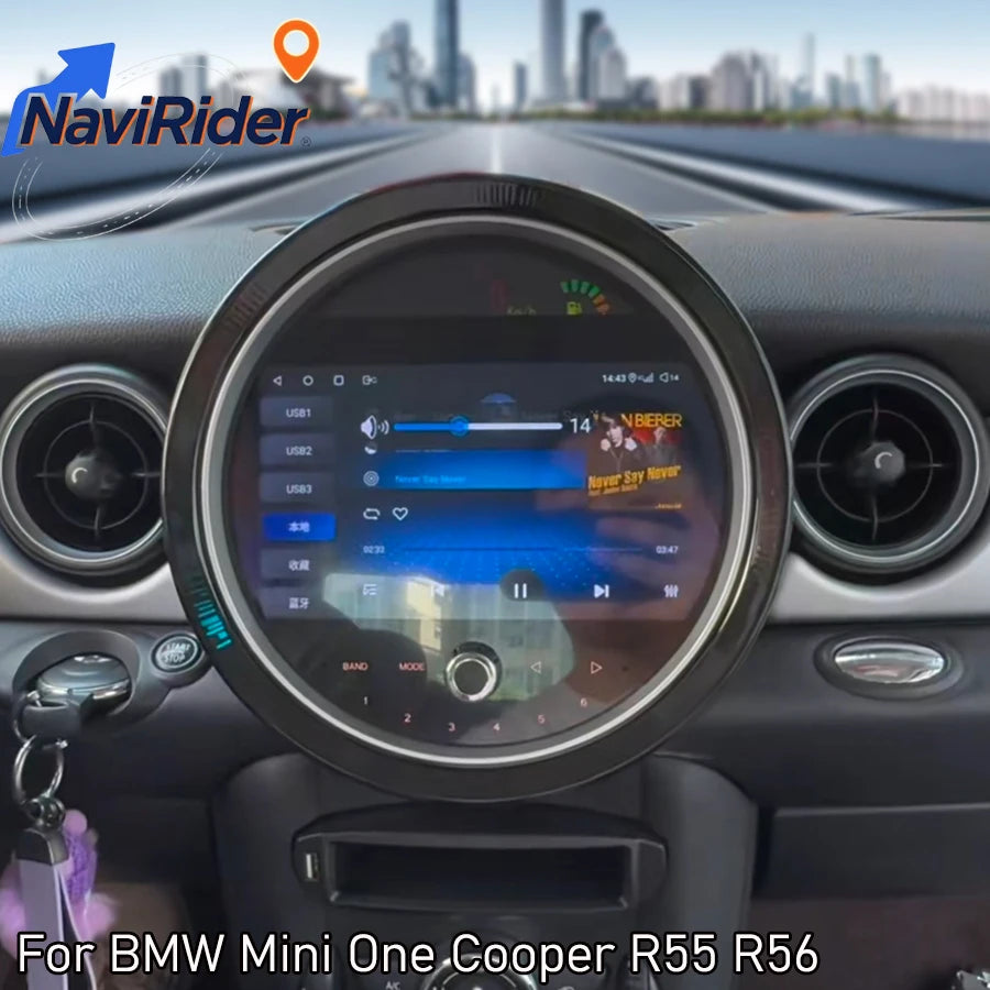 9inch Android Navigation For BMW Mini One Cooper R55 R56 Peaceman Clubman Car LCD Dashboar