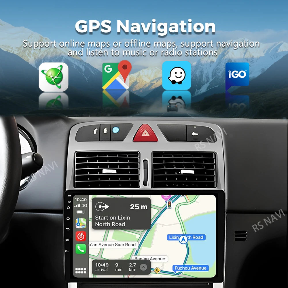 Android 16 For Peugeot 307 307CC 307SW 2002-2013 2K QLED Android Car Radio Multimedia Vide
