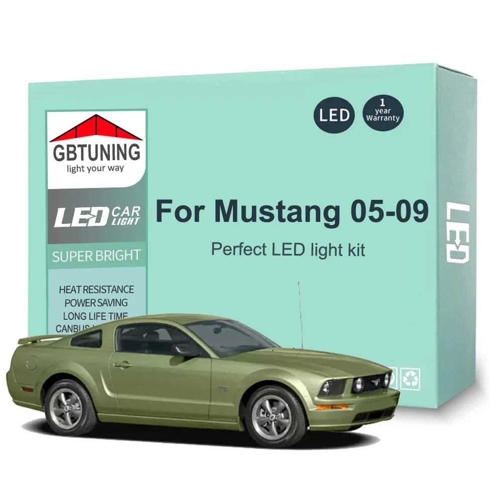 8-Piece LED Interior Light Kit for Ford Mustang - Canbus Error-Free Bulbs | AUTOKITSHOP