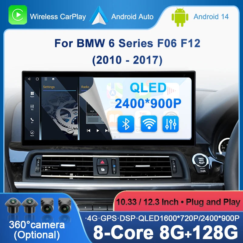 Right Hand Drvie For BMW 6 Series F06 F12 2010 - 2017 CIC NBT EVO System Car Multimedia Ra