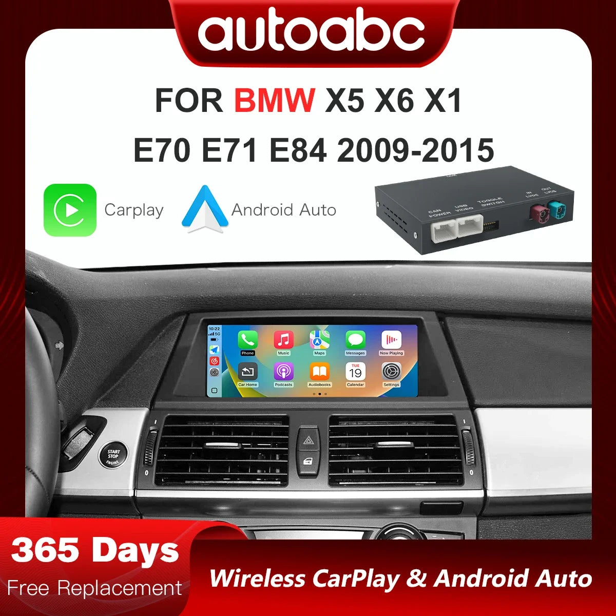Wireless CarPlay Android Auto Decoder Module For BMW X1 E84 X5 E70 X6 E71 CIC 2009-2015 Wi | AUTOKITSHOP