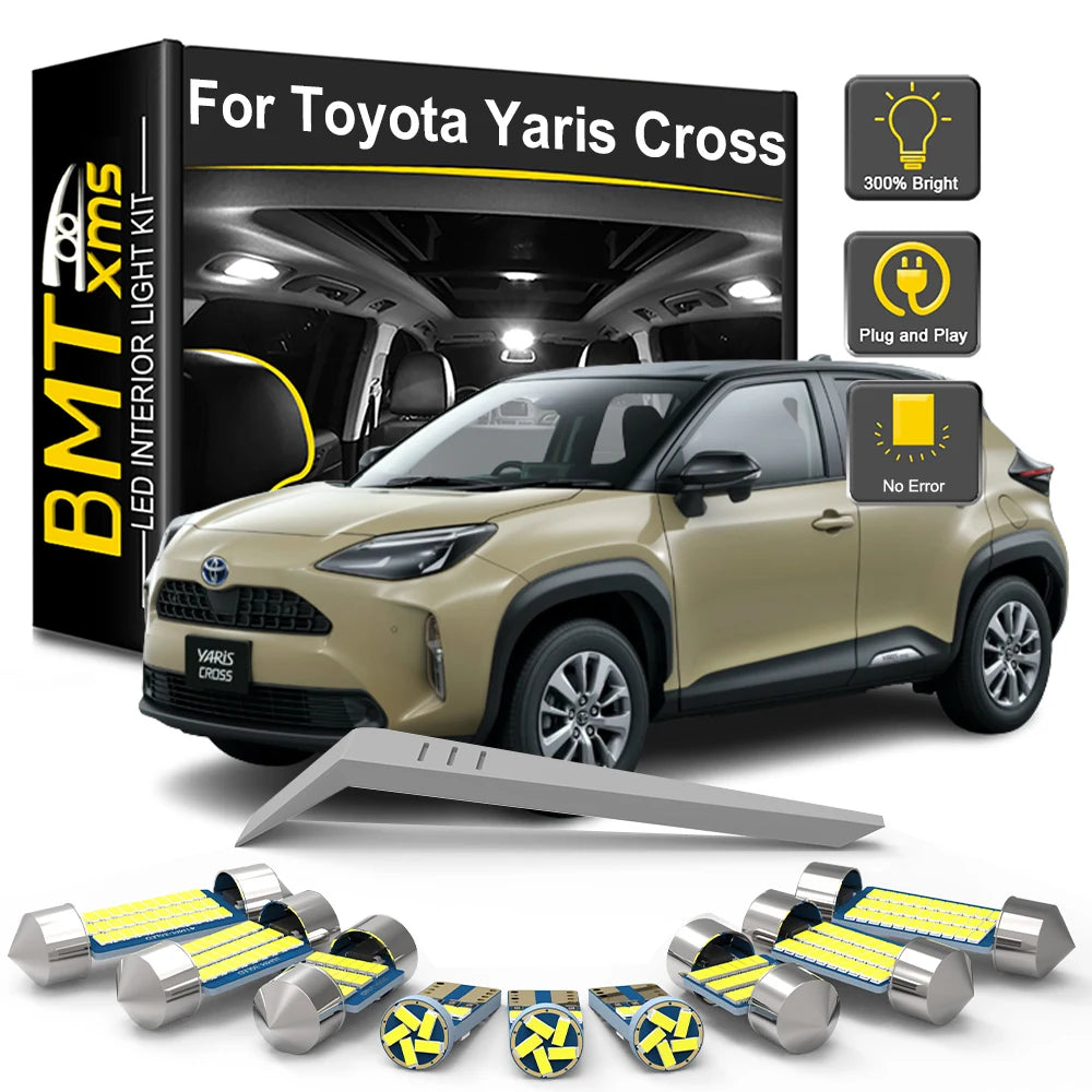 11-Piece LED Interior Light Kit for Toyota Yaris Cross - Canbus Error-Free Bulbs | AUTOKITSHOP