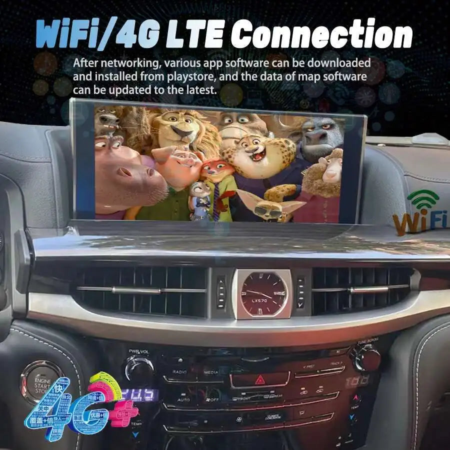 For Lexus LX570 2016-2024 Stereo Car GPS Android Auto Multimedia Video Player Navigation 4 | AUTOKITSHOP