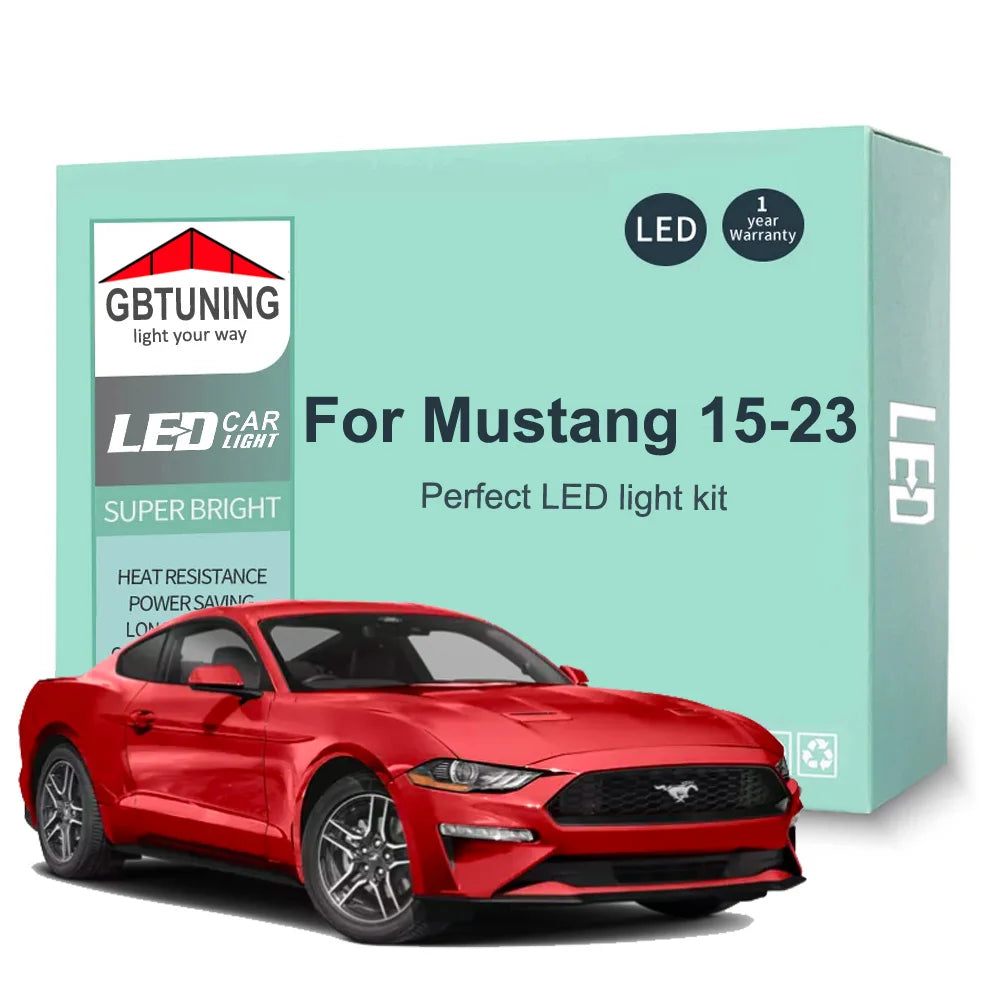 10-Piece LED Interior Light Kit for Ford Mustang - Canbus Error-Free Bulbs | AUTOKITSHOP