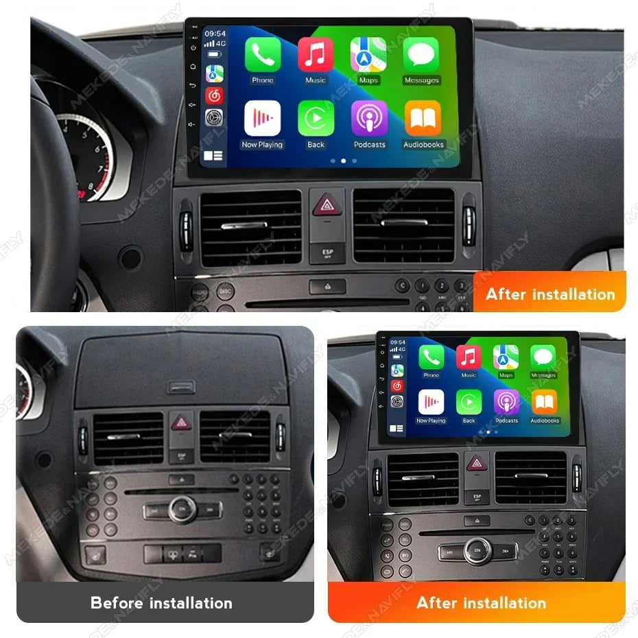 9'' Car 2DIN Radio Stereo for Mercedes Benz C Class3 W204 S204 2006-2011 Wireless Carplay  | AUTOKITSHOP