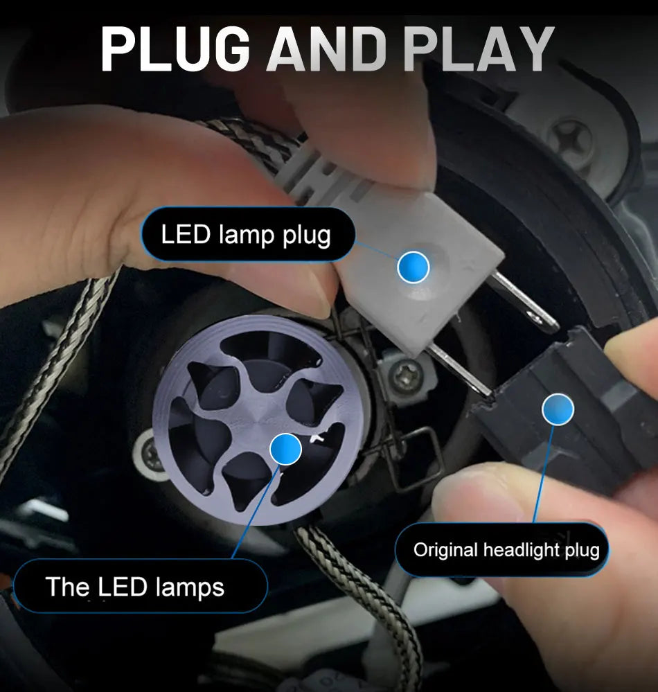 600W 800000LM Car Haedlight H4 H7 H1 LED H8 H11 9005 9006 HB3 HB4 H27 880 881 9007 9008 43