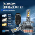 9800W H11 LED Headlight with H1 H4 H7 9005 9006 HB3 HB4 6000K 4300K 3000K Three Color Remo