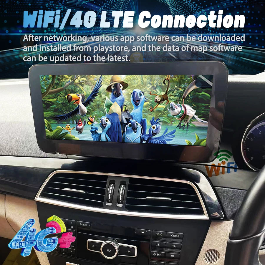 10.25Inch RHD Navi Car Radio For Mercedes Benz C Class W204 2011-2014 CarPlay BT Android 1