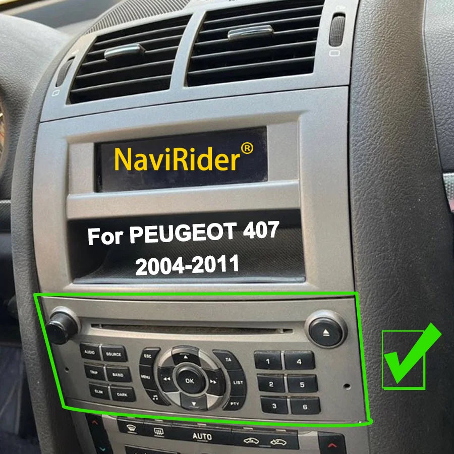 OEM Style Car Radio Control Panel to control Android Screen For Peugeot 407 2004 - 2011 Ca