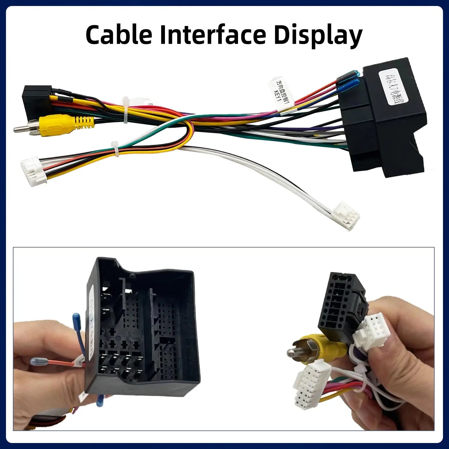 Universal MQB Car Radio For Volkswagen VW SEAT Skoda Interface Power Connection Cable Mult