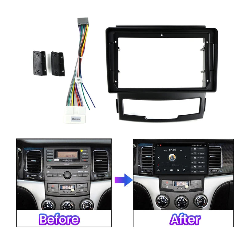 For SsangYong Korando Actyon 2010 2011 2012 2013 Android Radio Dashboard Panel Fascia Fram | AUTOKITSHOP