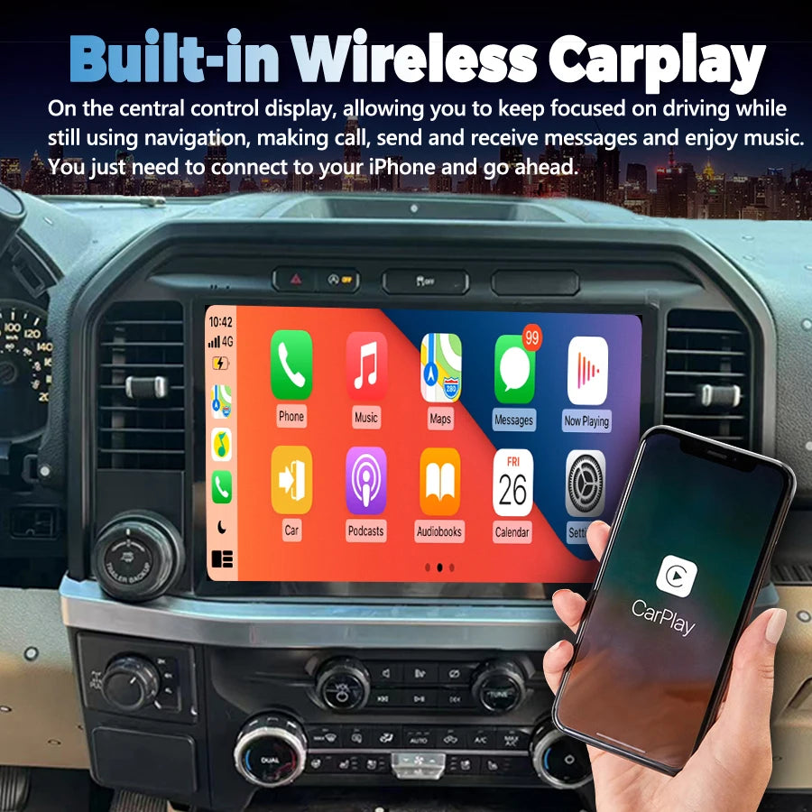 13.3" For Ford Raptor F150 F250 F350 F450 F650 2015-2024 Multimedia Player Android Auto Ca | AUTOKITSHOP